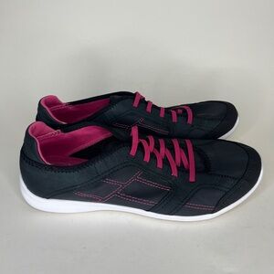 Clarks Collection Shoes Sneakers Women Size 39 US 8M Black Pink Synthetic